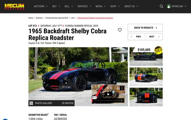 1965 Shelby BACKDRAFT COBRA COYOTE | Valley Park, Missouri | VELOCITY PERFORMANCE GARAGE 1965 Shelby BACKDRAFT COBRA COYOTE | Valley Park, Missouri | VELOCITY PERFORMANCE GARAGE