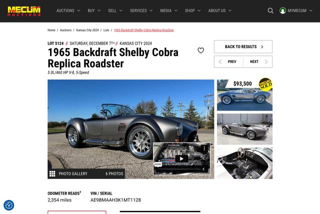 1965 Shelby BACKDRAFT COBRA COYOTE | Valley Park, Missouri | VELOCITY PERFORMANCE GARAGE 1965 Shelby BACKDRAFT COBRA COYOTE | Valley Park, Missouri | VELOCITY PERFORMANCE GARAGE