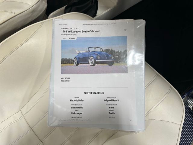 1968 Volkswagen Beetle Cabriolet Complete Restoration | Irving, Texas | Hopper Motorplex 1968 Volkswagen Beetle Cabriolet Complete Restoration | Irving, Texas | Hopper Motorplex