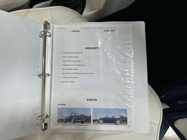 1968 Volkswagen Beetle Cabriolet Complete Restoration | Irving, Texas | Hopper Motorplex 1968 Volkswagen Beetle Cabriolet Complete Restoration | Irving, Texas | Hopper Motorplex