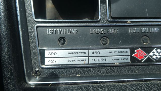 1969 CHEVROLET CORVETTE- LOW MILES 2 DR