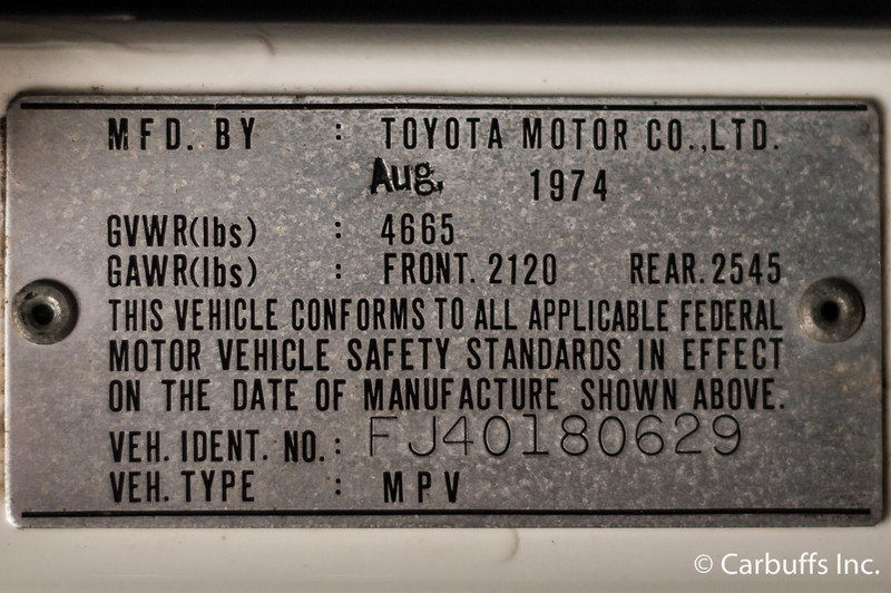 1974 Toyota Land Cruiser FJ40 | Concord, CA | Carbuffs