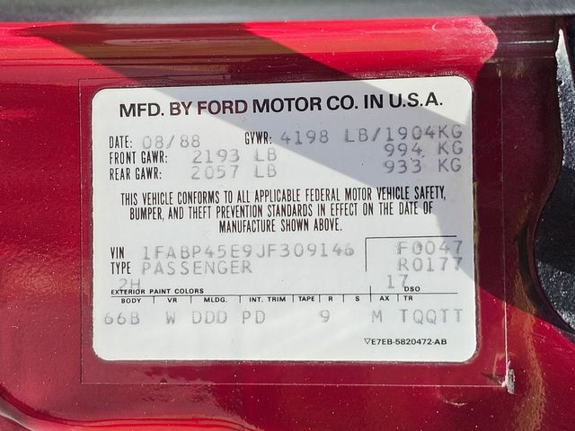 1988 Ford Mustang GT 1988 Ford Mustang GT