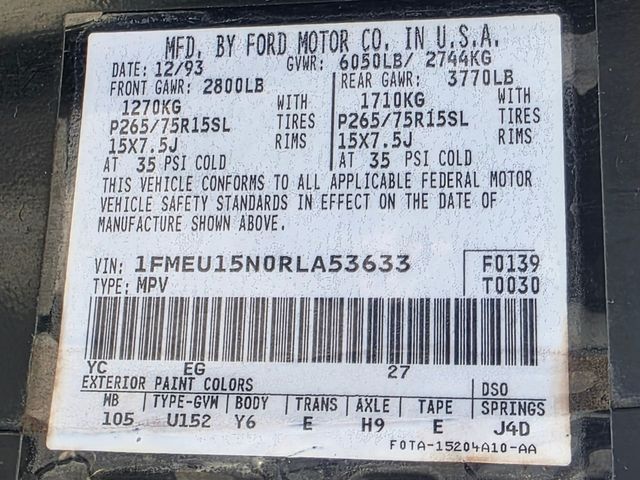 1994 Ford Bronco XLT 1994 Ford Bronco XLT