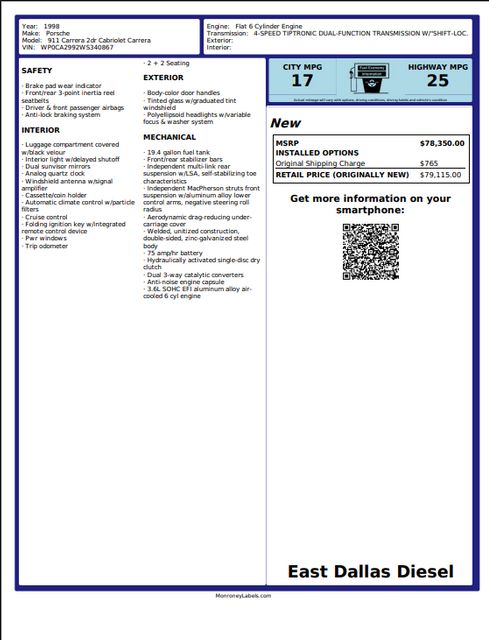 1998 Porsche 911 Carrera 4 Carrera | Dallas, TX | East Dallas Diesel 1998 Porsche 911 Carrera 4 Carrera | Dallas, TX | East Dallas Diesel