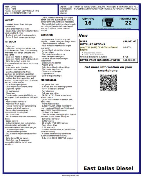 2000 Ford Excursion XLT | Dallas, TX | East Dallas Diesel 2000 Ford Excursion XLT | Dallas, TX | East Dallas Diesel