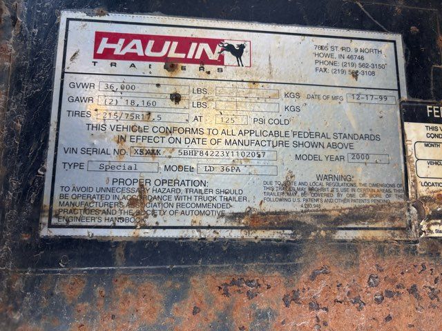 2000 Other Heil National 18ft TL Flatbed Trailer