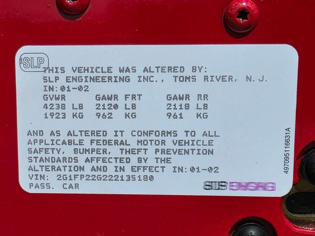 2002 Chevrolet Camaro SS 35th Anniversary 2002 Chevrolet Camaro SS 35th Anniversary