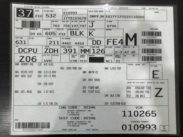 2002 Chevrolet Corvette Z06 Hardtop ABB, B84, DD0, Alloys, 1-Owner, 14k | Dallas, Texas | Corvette Warehouse 