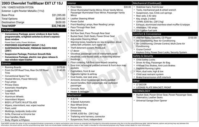 2003 Chevrolet TrailBlazer LT