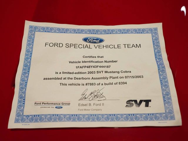 2003 Ford Mustang SVT Cobra 10th Anniversary SVT Cobra 2dr Fastback | Federal Way, WA | West State Motorsports 2003 Ford Mustang SVT Cobra 10th Anniversary SVT Cobra 2dr Fastback | Federal Way, WA | West State Motorsports