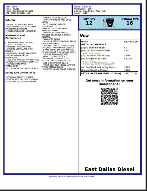 2003 Toyota Land Cruiser Land Cruiser | Dallas, TX | East Dallas Diesel