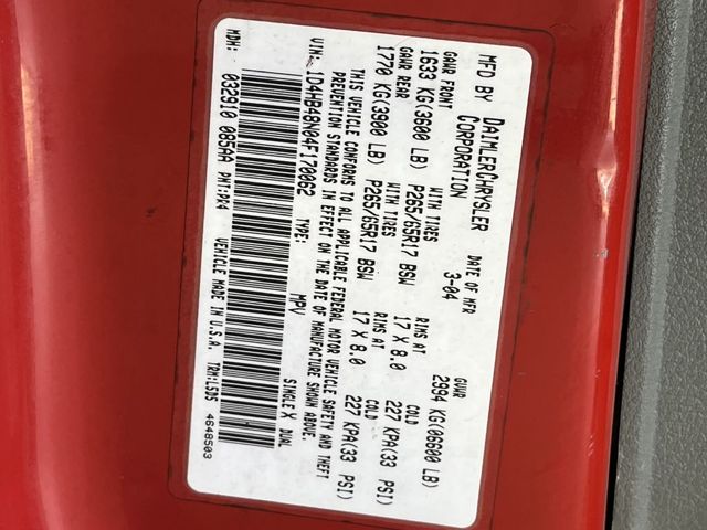 2004 Dodge Durango SLT