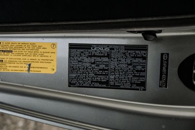 2004 Lexus SC 430 Power Hardtop Convertible Mark Levinson Audio Nav 2004 Lexus SC 430 Power Hardtop Convertible Mark Levinson Audio Nav