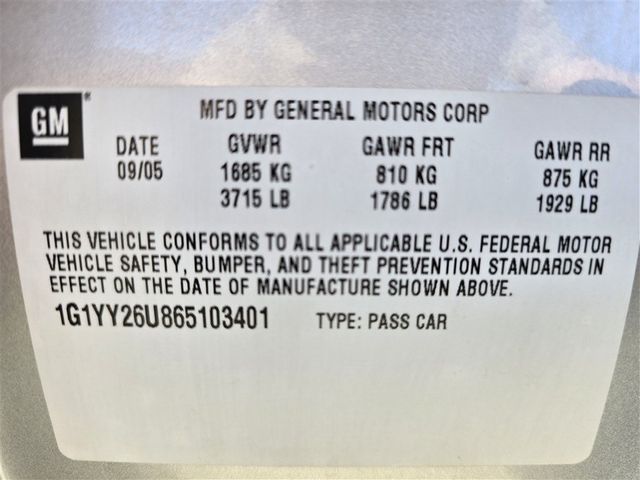 2006 Chevrolet Corvette Base 2006 Chevrolet Corvette Base