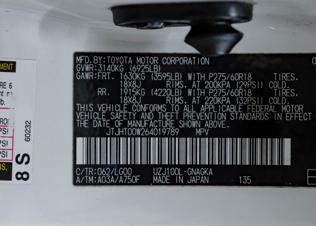 2006 Lexus LX 470 Roof Rack Rear Spoiler 18