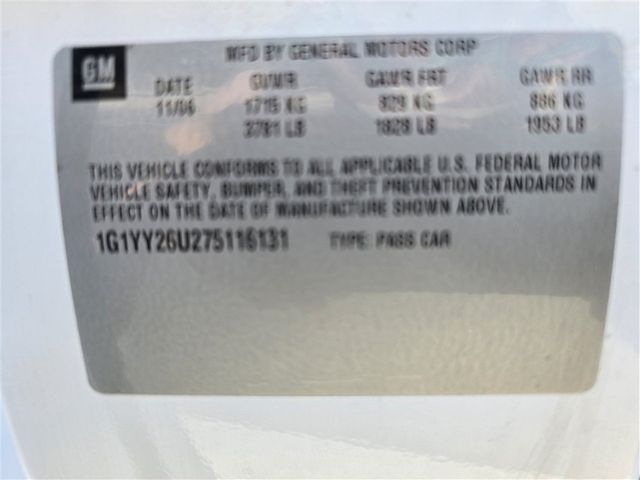 2007 Chevrolet Corvette Base 2007 Chevrolet Corvette Base