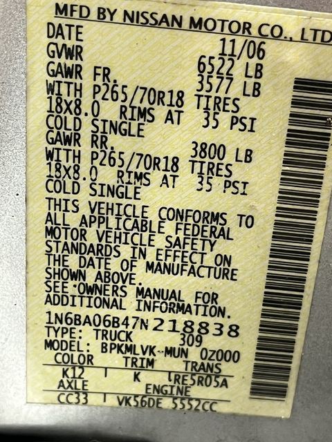 2007 Nissan Titan XE | Annapolis, MD | Annapolis Public Auto Auction 2007 Nissan Titan XE | Annapolis, MD | Annapolis Public Auto Auction
