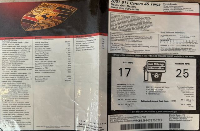 2007 Porsche 911 4S Targa 2007 Porsche 911 4S Targa