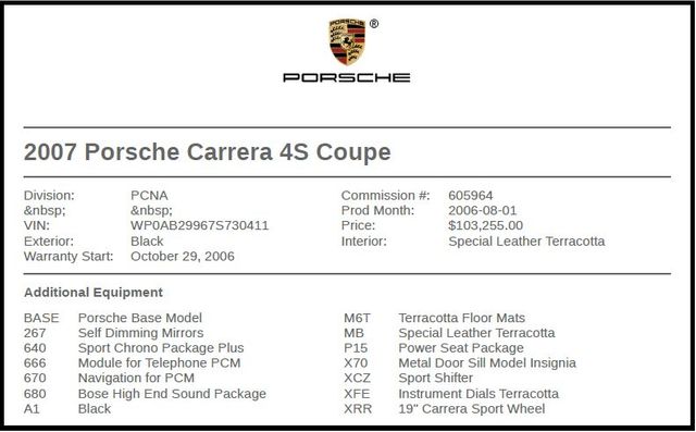 2007 Porsche 911 Carrera 4S