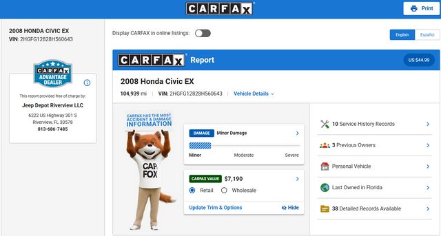 2008 Honda Civic EX