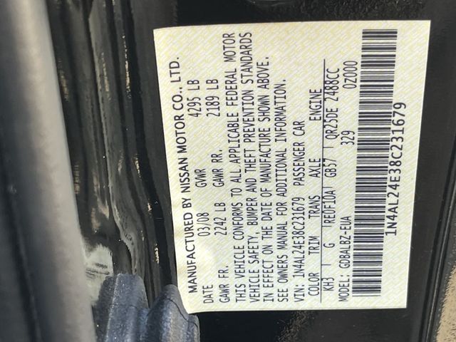 2008 Nissan Altima 2.5S | Annapolis, MD | Annapolis Public Auto Auction 2008 Nissan Altima 2.5S | Annapolis, MD | Annapolis Public Auto Auction