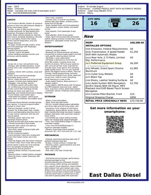 2010 Chevrolet Corvette Z16 Grand Sport 3LT Chrome Wheels NAV Cyber Gray | Dallas, TX | East Dallas Diesel 2010 Chevrolet Corvette Z16 Grand Sport 3LT Chrome Wheels NAV Cyber Gray | Dallas, TX | East Dallas Diesel