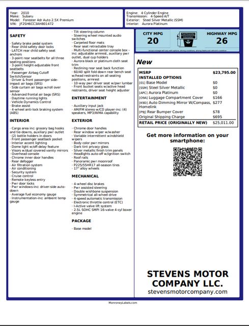 2010 Subaru Forester X Premium | Dallas, TX | Stevens Motor Company LLC 2010 Subaru Forester X Premium | Dallas, TX | Stevens Motor Company LLC