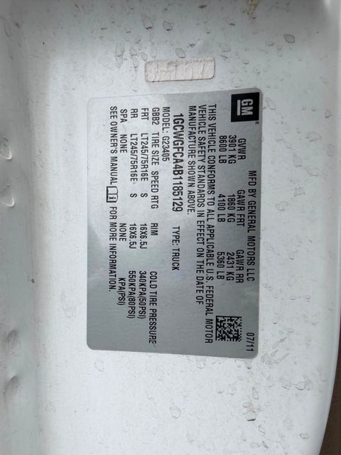 2011 Chevrolet Express 2500