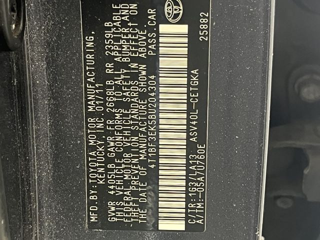 2011 Toyota Camry BASE | Annapolis, MD | Annapolis Public Auto Auction