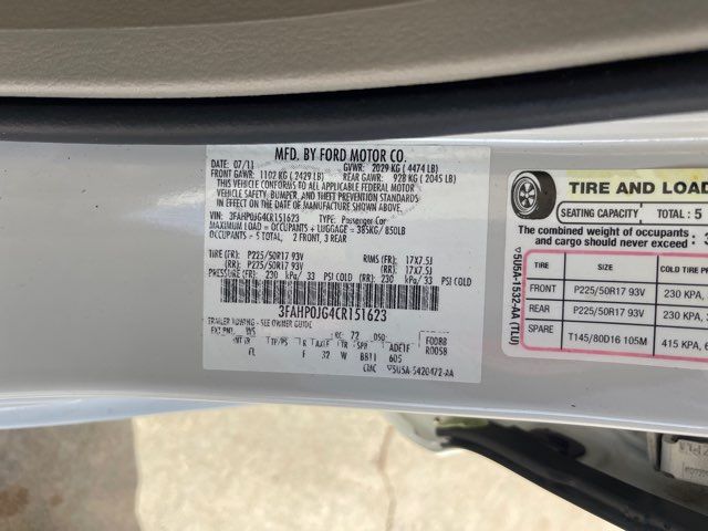 2012 Ford Fusion SEL