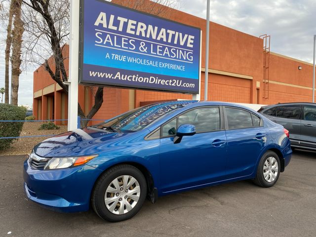 2012 Honda Civic LX 3 MONTH/3,000 MILE NATIONAL POWERTRAIN WARRANTY | Mesa, Arizona | Auction-Direct2U