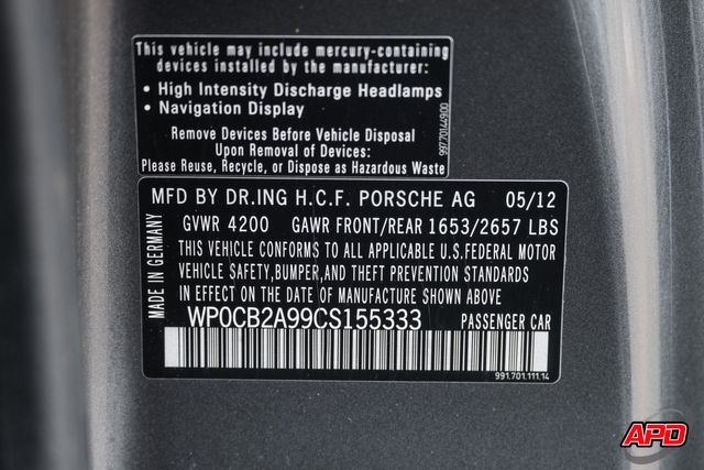 2012 Porsche 911 Carrera S 2012 Porsche 911 Carrera S