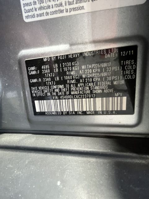 2012 Subaru Outback 3.6R Limited | Annapolis, MD | Annapolis Public Auto Auction