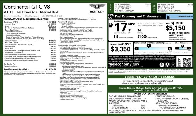 2013 Bentley Continental GT V8 2013 Bentley Continental GT V8