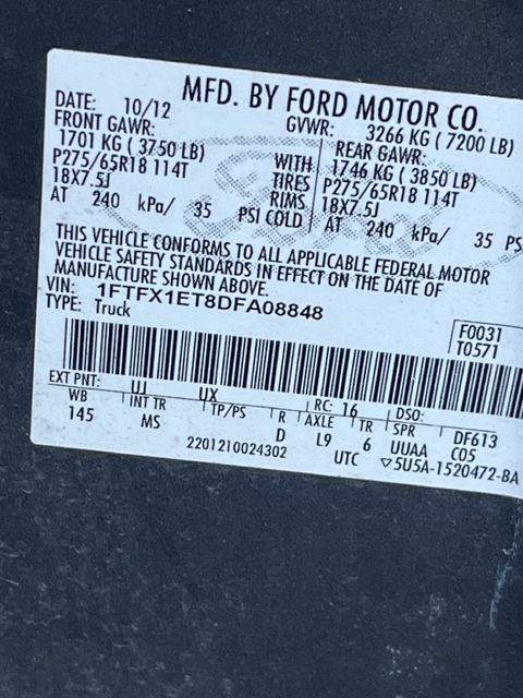 2013 Ford F-150 SUPER CAB | Annapolis, MD | Annapolis Public Auto Auction 2013 Ford F-150 SUPER CAB | Annapolis, MD | Annapolis Public Auto Auction