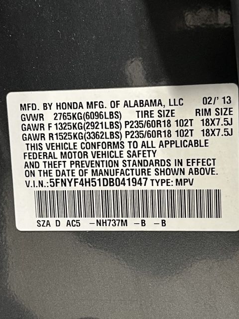 2013 Honda Pilot EX-L | Annapolis, MD | Annapolis Public Auto Auction