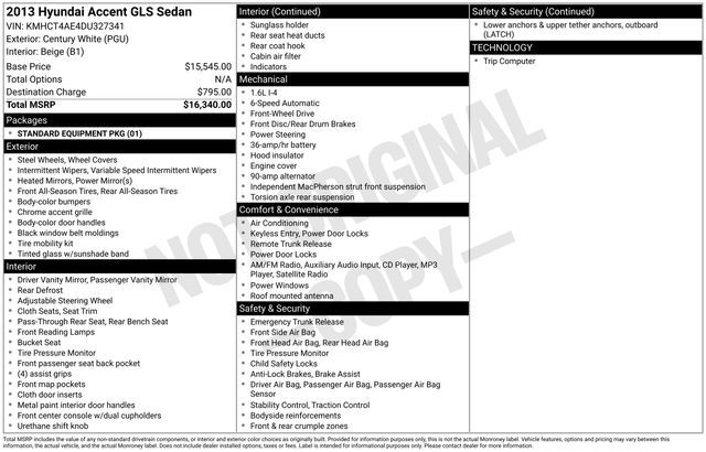 2013 Hyundai ACCENT GLS