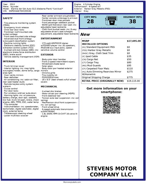 2013 Hyundai ELANTRA GLS PerfectCarfax | Dallas, TX | Stevens Motor Company LLC