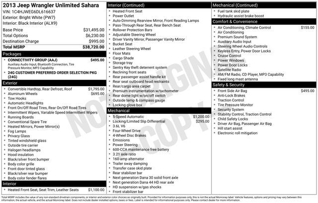 2013 Jeep Wrangler Unlimited Unlimited Sahara