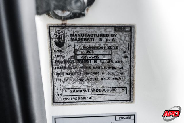 2013 Maserati GranTurismo MC 2013 Maserati GranTurismo MC