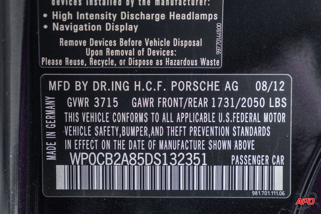 2013 Porsche Boxster S 2013 Porsche Boxster S