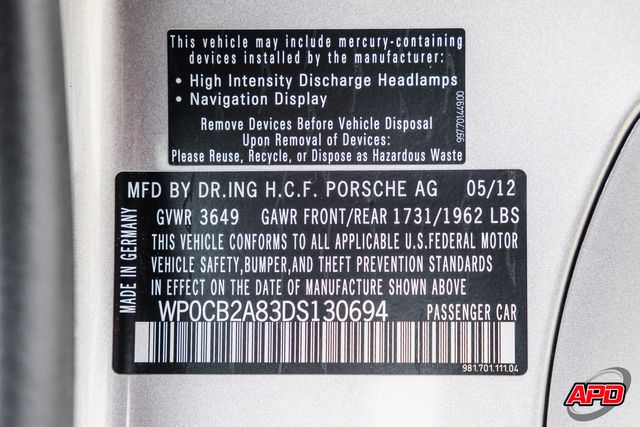 2013 Porsche Boxster S 2013 Porsche Boxster S