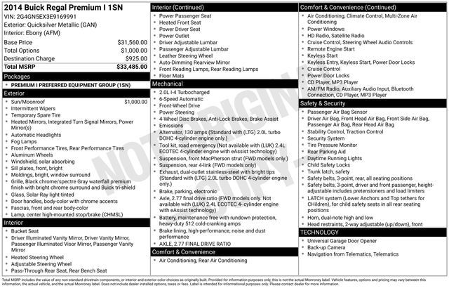 2014 Buick Regal Premium I