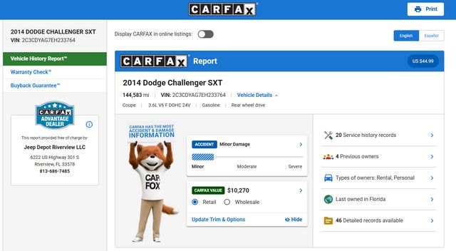 2014 Dodge Challenger SXT