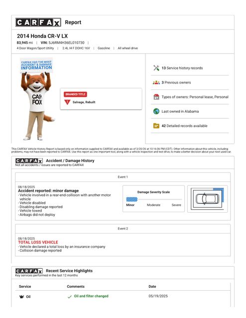 2014 Honda CR-V LX AWD | Cullman, AL | Cullman Auto Rebuilders 2014 Honda CR-V LX AWD | Cullman, AL | Cullman Auto Rebuilders