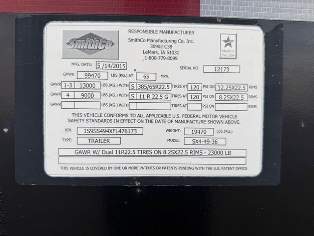 2014 Kenworth T800 Side Dump SmithCo