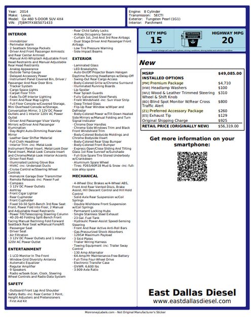 2014 Lexus GX460 PREMIUM 17" Black Rhino 33" TOYO A/T Prinsu Rack | Dallas, TX | East Dallas Diesel 2014 Lexus GX460 PREMIUM 17" Black Rhino 33" TOYO A/T Prinsu Rack | Dallas, TX | East Dallas Diesel