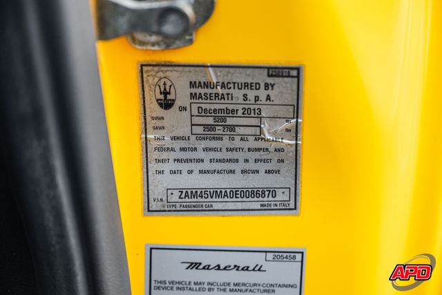 2014 Maserati GranTurismo Sport 2014 Maserati GranTurismo Sport