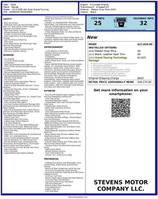 2014 Mazda CX-5 GrandTouring 28ServiceRecords TechPkg | Dallas, TX | Stevens Motor Company LLC